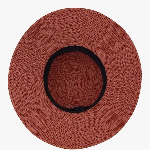 Betmar Gossamer Packable Straw Sun Hat, Tropical Multi (Coral/Purple/Yellow) NWT - Picture 4 of 13